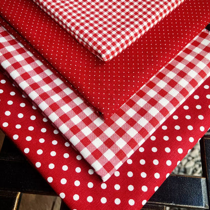Cotton Polka Dot & Check Fabric, for Shirts & Cushions