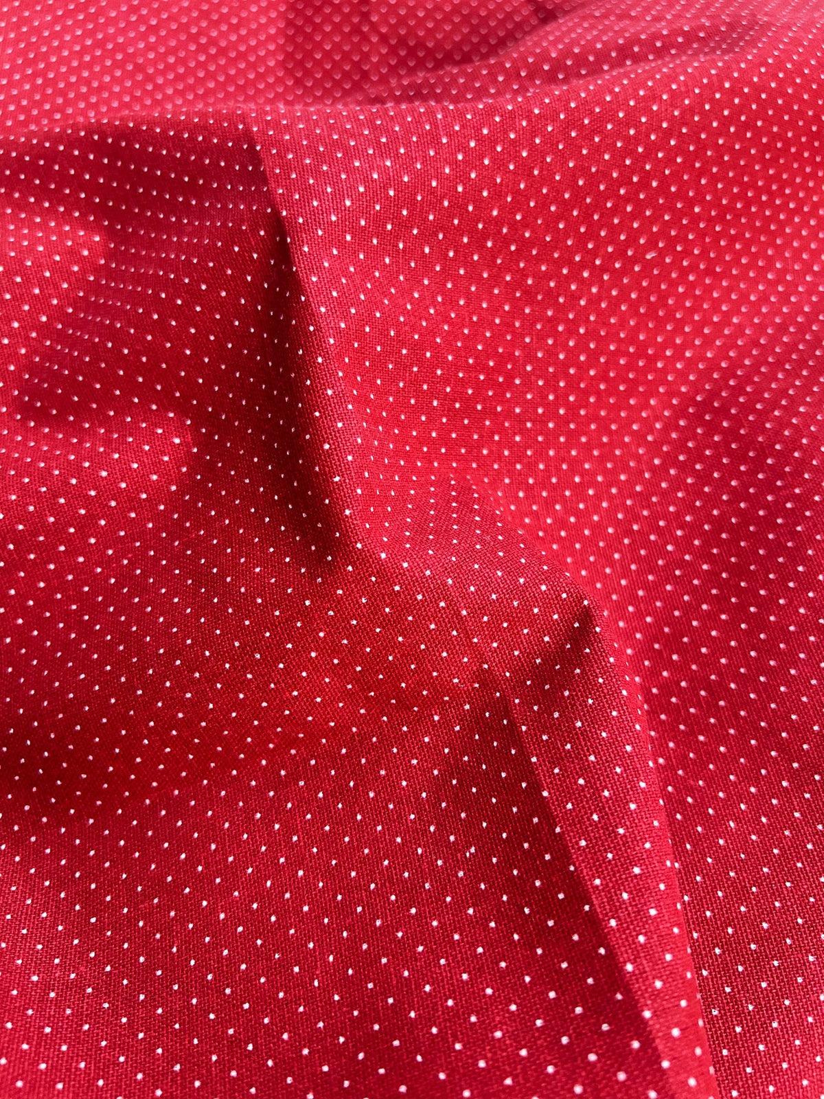 Cotton Polka Dot & Check Fabric, for Shirts & Cushions - 1mm Polka Dot