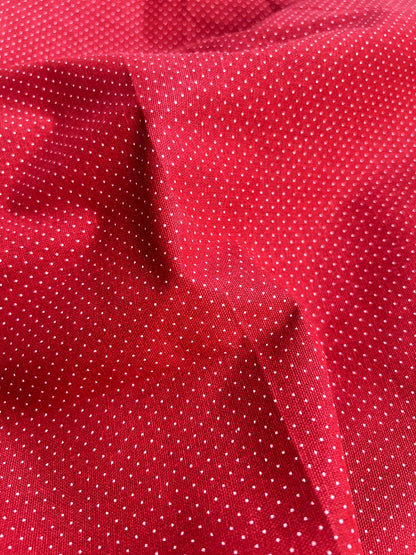 Cotton Polka Dot & Check Fabric, for Shirts & Cushions - 1mm Polka Dot