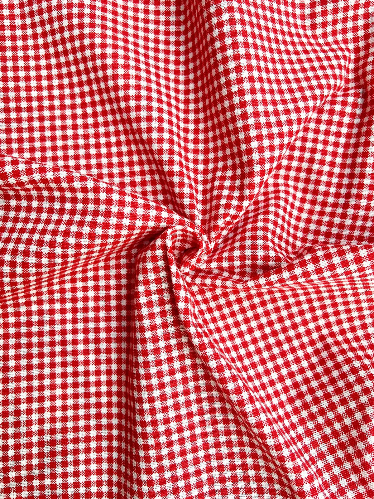 Cotton Polka Dot & Check Fabric, for Shirts & Cushions - 2mm Check