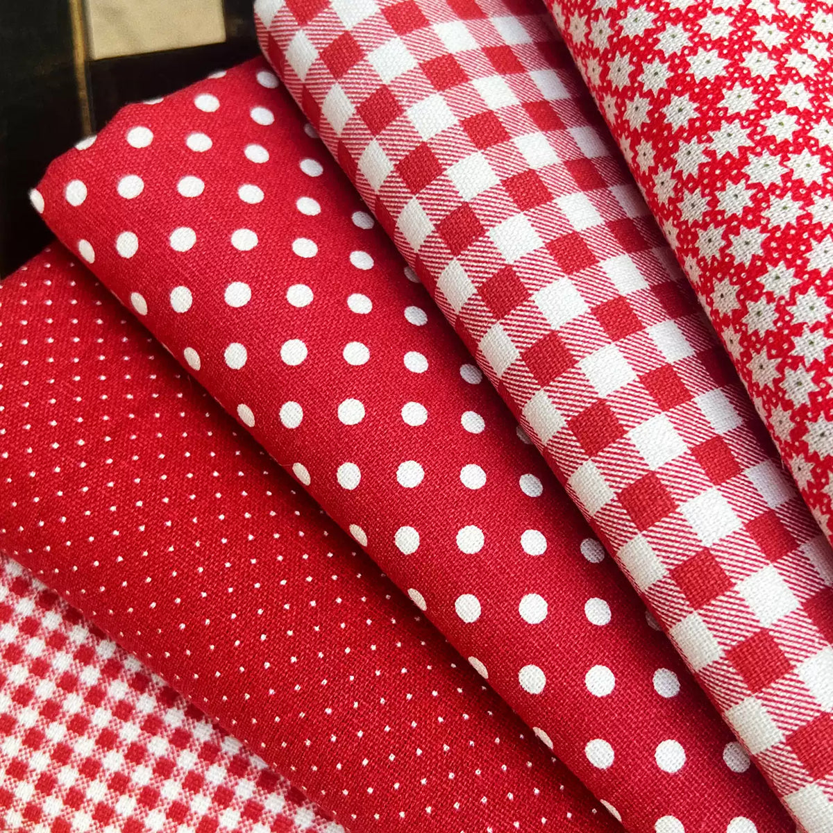 Cotton Polka Dot & Check Fabric, for Shirts & Cushions