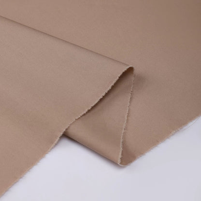 Cotton Poplin Shirting Fabric, 40s for Shirts, 59 in Wide - Khaki