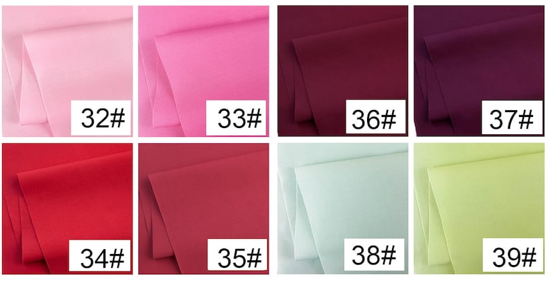 Cotton Poplin Fabric - Color Chart 2