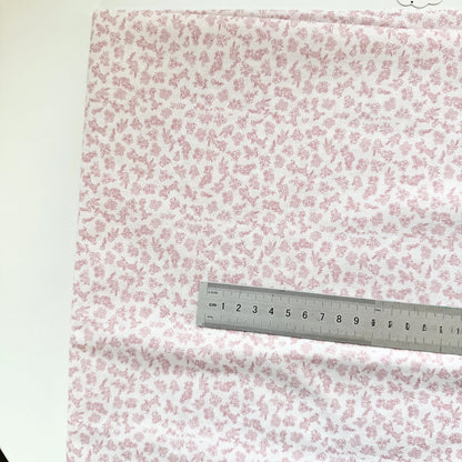 Cotton Fabric, Star Polka & Plaid Prints, for Homewear, Dollwear & Scrunchies - Pink Floral