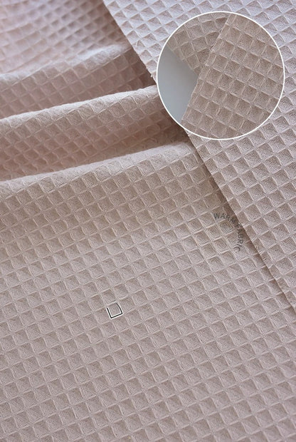 Cotton Waffle Fabric, Pure Solid, for Bathrobes, Pajamas & Home Textiles - Dusty Pink