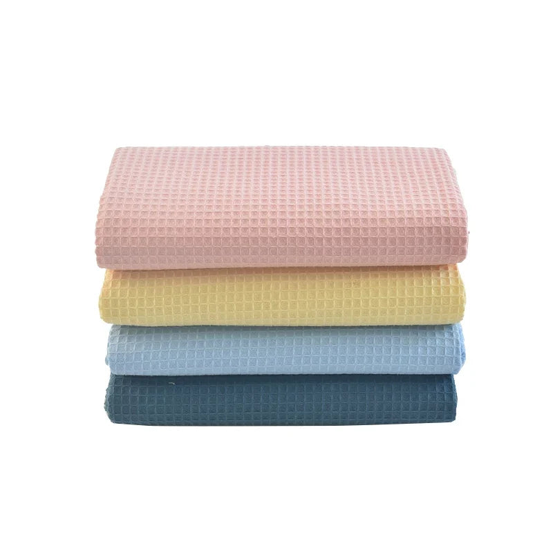 Cotton Waffle Fabric, Pure Solid, for Bathrobes, Pajamas & Home Textiles