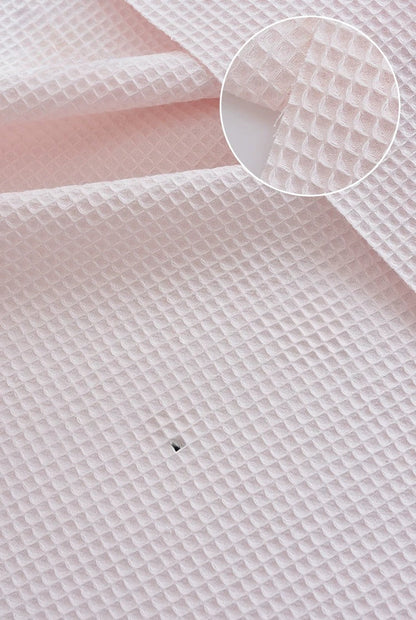Cotton Waffle Fabric, Pure Solid, for Bathrobes, Pajamas & Home Textiles - Watercolor Pink