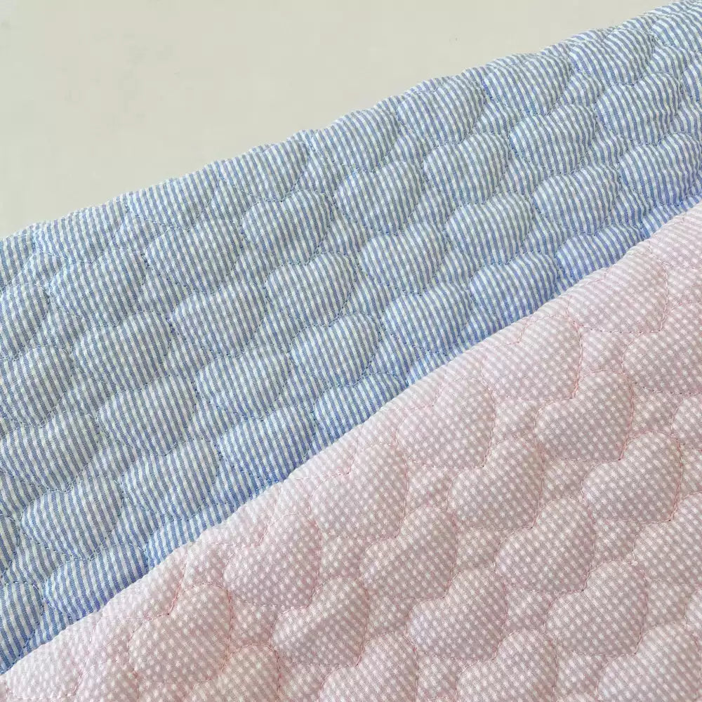 Crinkled Heart Quilted Fabric, Soft for DIY, 55 in Wide