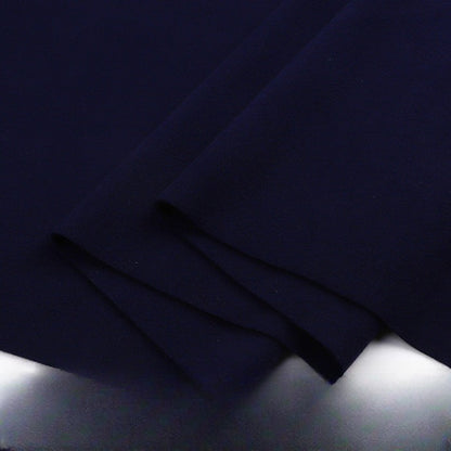 Double-Brushed Stretch Knit Fabric, Warm Cationic Polyester for Thermal Wear - Navy