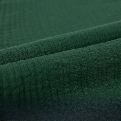 Double Gauze Cotton Fabric, Soft 40*40 Muslin Cloth for Baby & Dresses - Dark Green