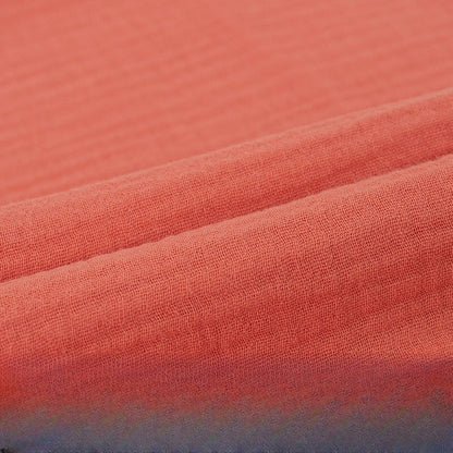 Double Gauze Cotton Fabric, Soft 40*40 Muslin Cloth for Baby & Dresses - Orange Red