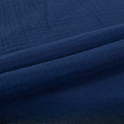 Double Gauze Cotton Fabric, Soft 40*40 Muslin Cloth for Baby & Dresses - Navy