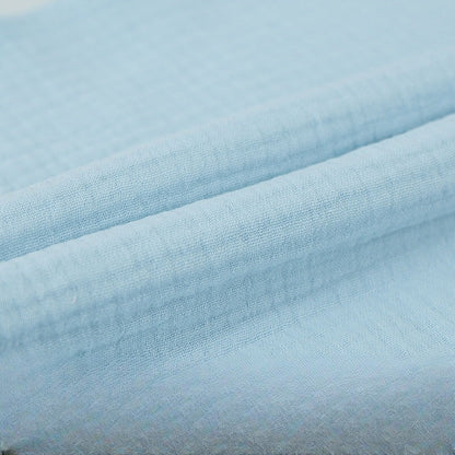Double Gauze Cotton Fabric, Soft 40*40 Muslin Cloth for Baby & Dresses - Light Blue