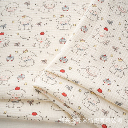 Double Gauze Fabric, Cotton Plaid & Dots (14 Prints)