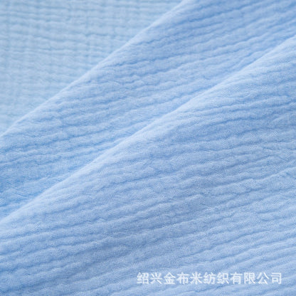 Double Gauze Fabric, Cotton Plaid & Dots (14 Prints) - Blue