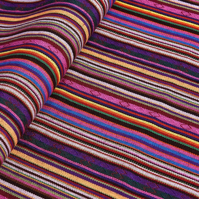Ethnic Cotton Linen Tablecloth Fabric, Vintage Woven for Home Decor - 30#