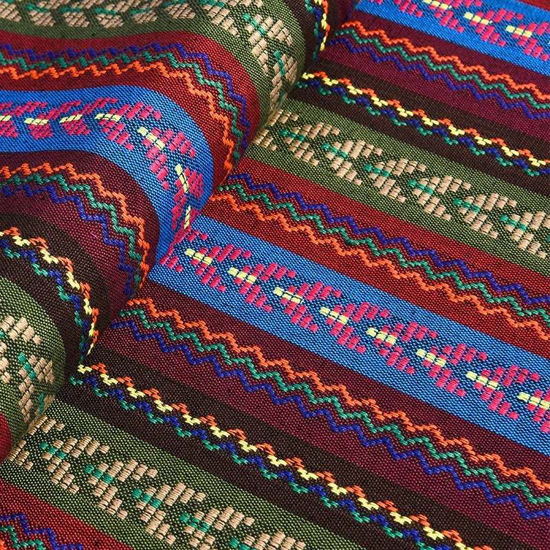 Ethnic Cotton Linen Tablecloth Fabric, Vintage Woven for Home Decor - 34#