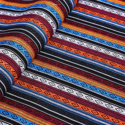 Ethnic Cotton Linen Tablecloth Fabric, Vintage Woven for Home Decor - 41#