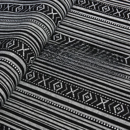 Ethnic Cotton Linen Tablecloth Fabric, Vintage Woven for Home Decor - 24#
