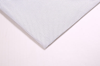 Floral Polyester Fabric - Craft & Craft by the Yard - 白底Black点