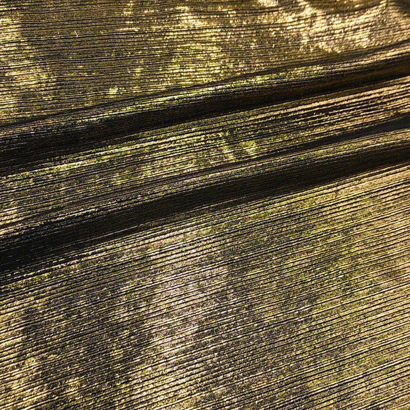 Foil Jacquard - Black Gold Swatch
