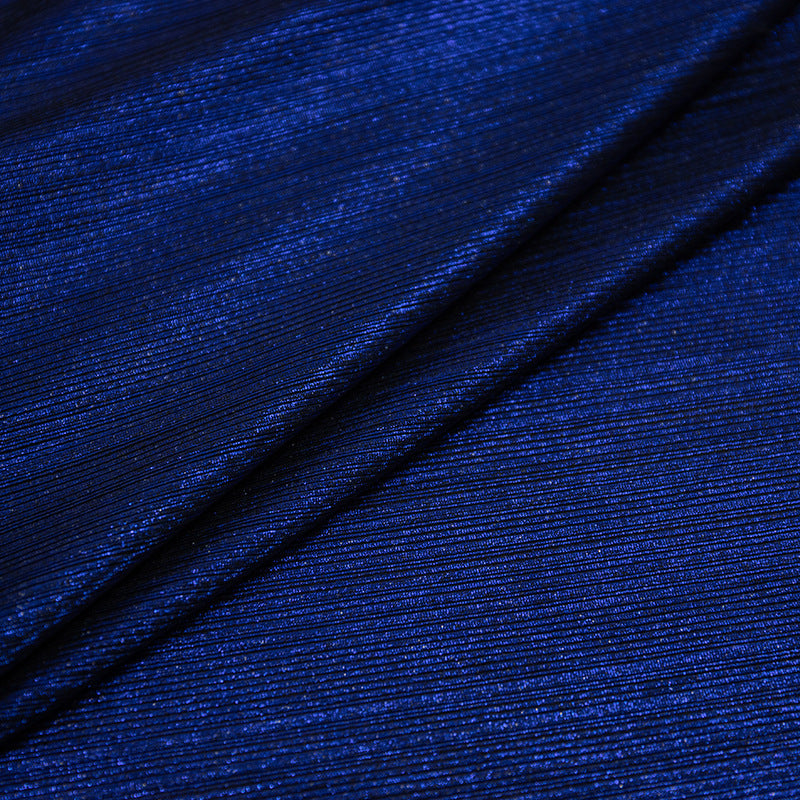 Foil Jacquard - Royal Blue Swatch