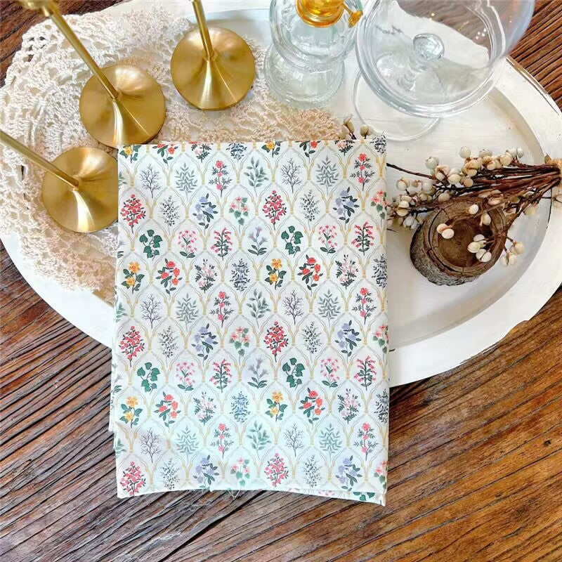 French Floral Printed Cotton Linen - Scale Reference