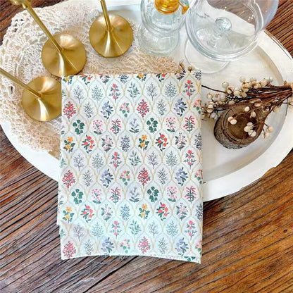 French Floral Printed Cotton Linen - Scale Reference
