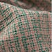 Pink Tweed Fabric, Wool Polyester Blend for Coats & Suits - Green
