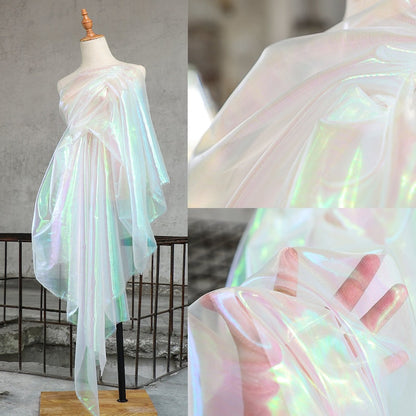 Iridescent Holographic Gauze Fabric, 150 cm Wide
