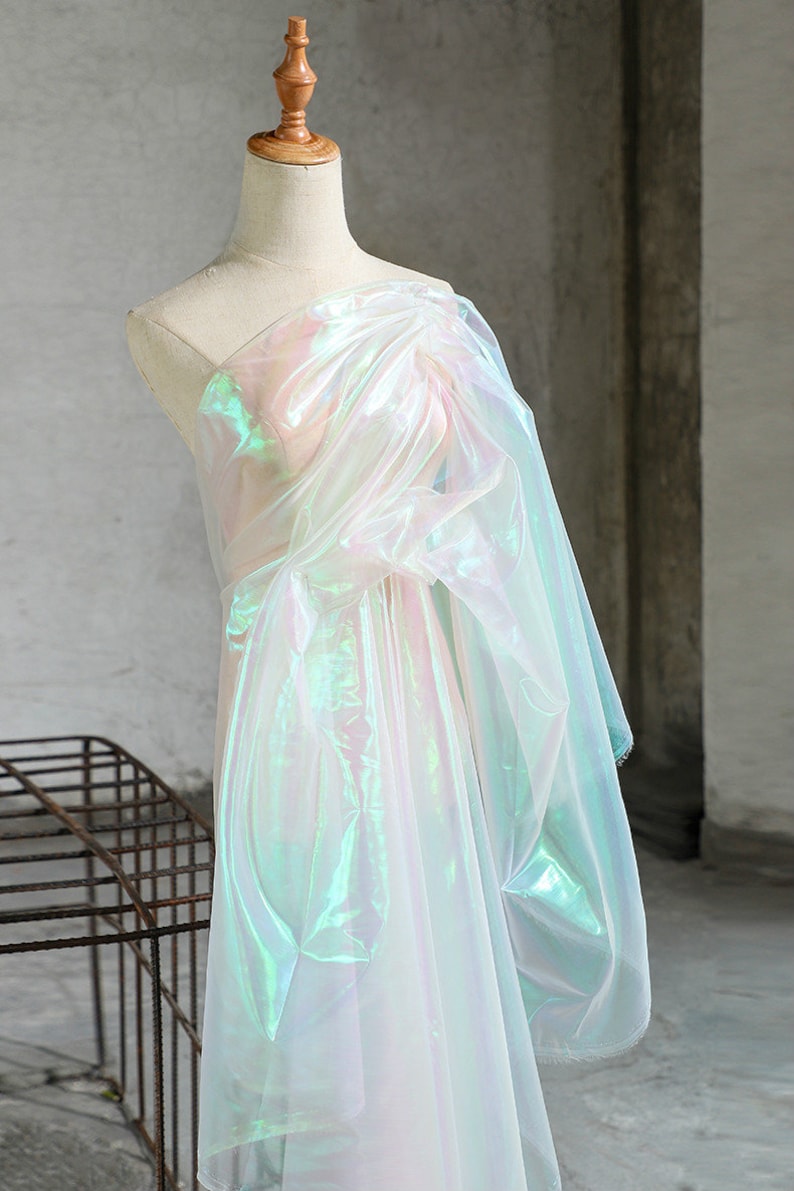 Iridescent Holographic Gauze Fabric, 150 cm Wide