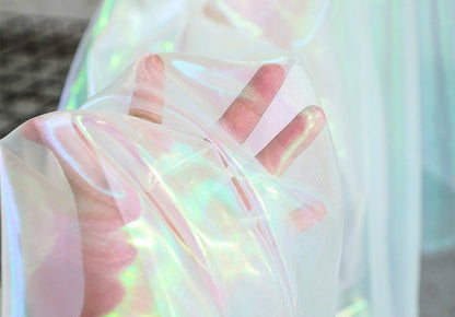 Iridescent Holographic Gauze Fabric, 150 cm Wide