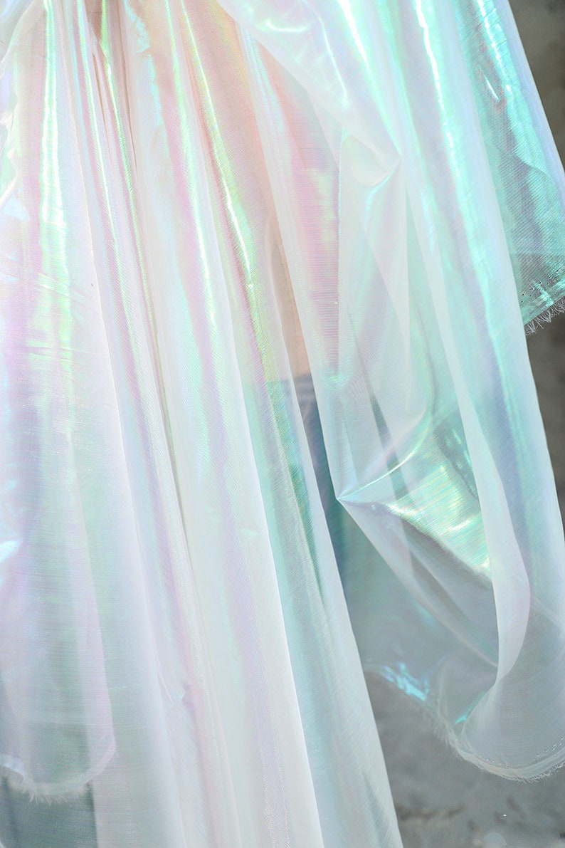 Iridescent Holographic Gauze Fabric, 150 cm Wide