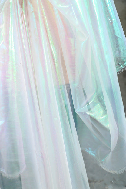 Iridescent Holographic Gauze Fabric, 150 cm Wide