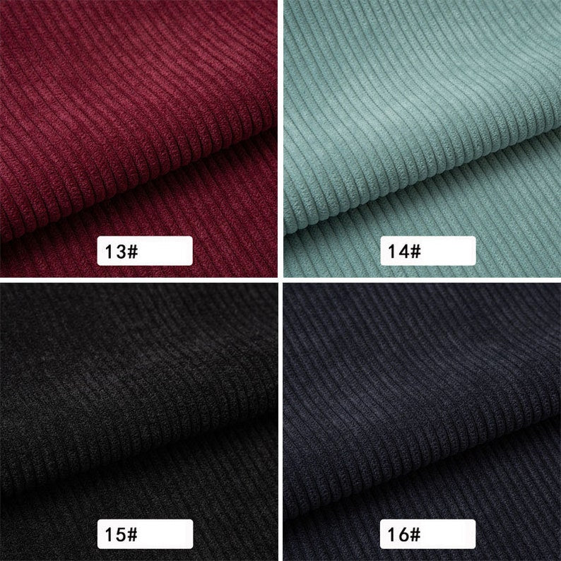 Corduroy Fabric, 8-Wale for Pants, Jackets & Bags