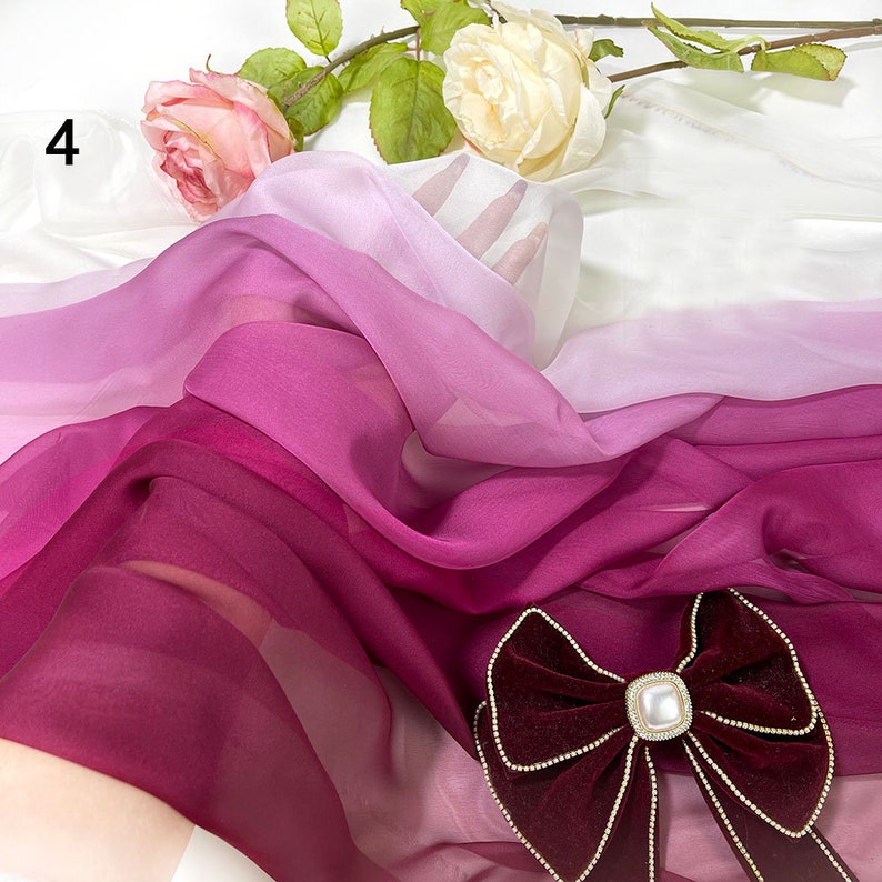 Ombre Chiffon Fabric, Lightweight 2-Tone for Dresses & Scarves
