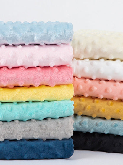 Soft Minky with Small Dots, Dimple Dot Fleece for Baby Blankets