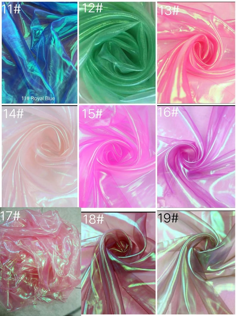 Iridescent Holographic Gauze Fabric, 150 cm Wide