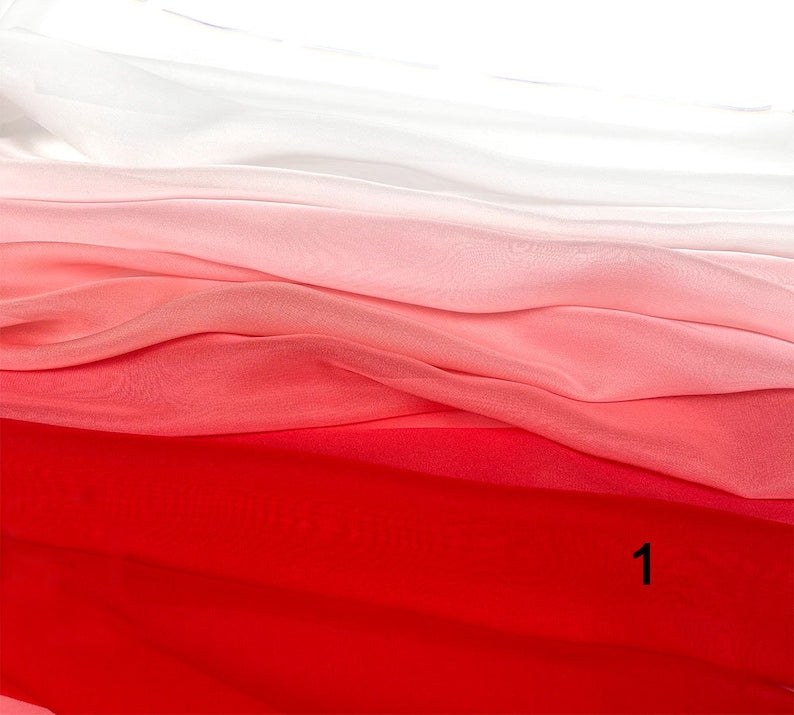 Ombre Chiffon Fabric, Lightweight 2-Tone for Dresses & Scarves