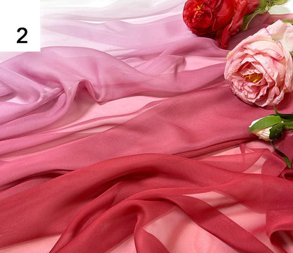 Ombre Chiffon Fabric, Lightweight 2-Tone for Dresses & Scarves