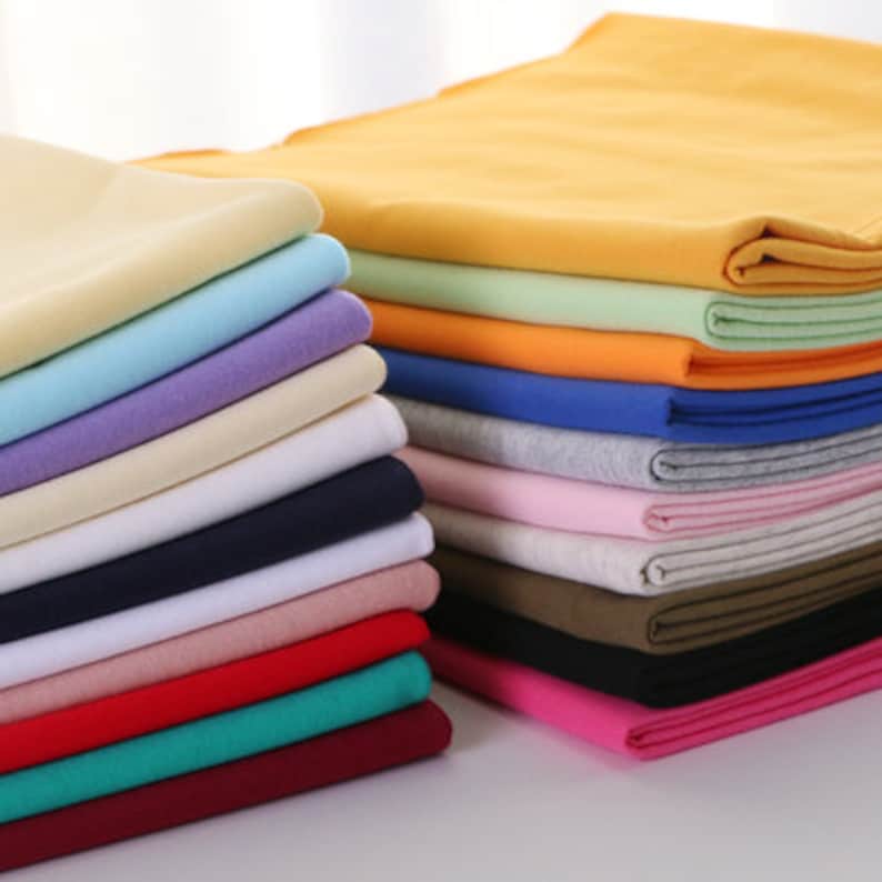 Cotton Jersey Knit Fabric, 100% Cotton for T-Shirts & Dresses