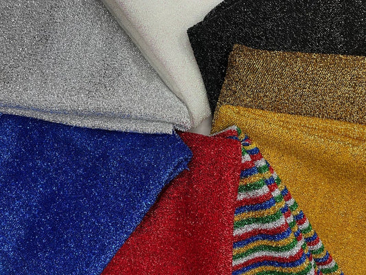 Sparkling Metallic Lurex Fabric - Glitter Shimmer Material for Costumes & Home Decor by the Yard
