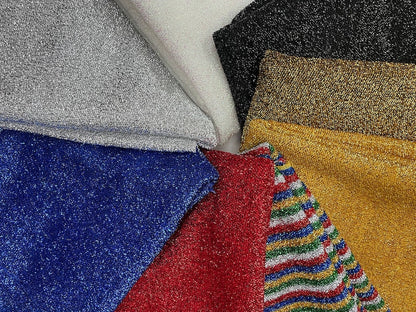 Sparkling Metallic Lurex Fabric - Glitter Shimmer Material for Costumes & Home Decor by the Yard