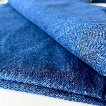 Stonewashed Denim Fabric, for Apparel & Crafts - Blue