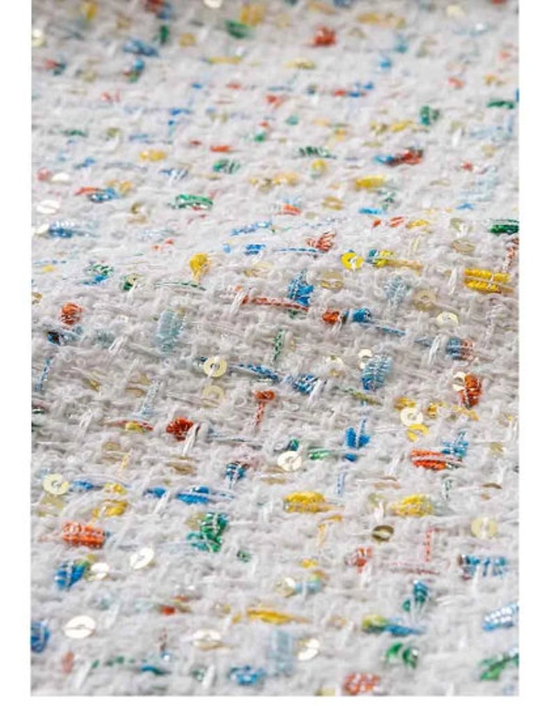 Wool Blend Tweed Fabric, Check, 59 in Wide
