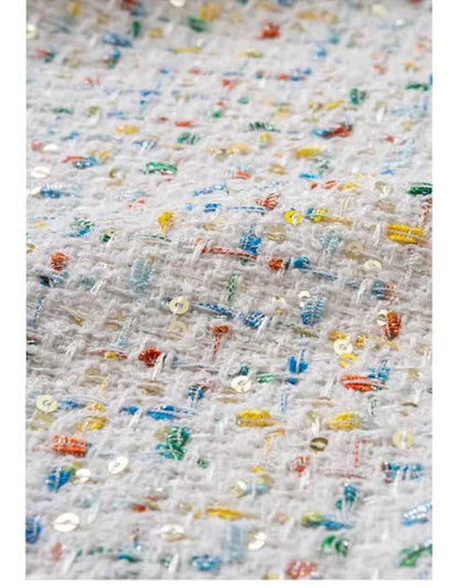 Wool Blend Tweed Fabric, Check, 59 in Wide