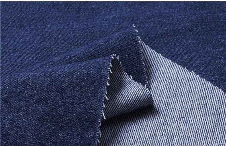 Heavy Blue Denim Fabric, 57 in Wide