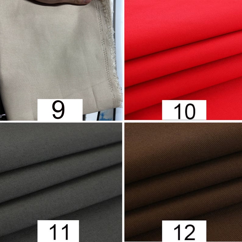 Twill Cotton Fabric, 100% Cotton for Jackets & Bags