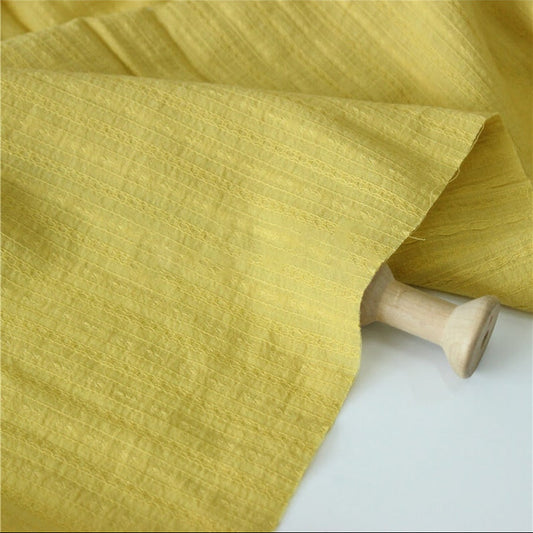 Striped Cotton Jacquard Fabric - White