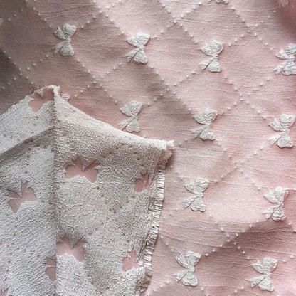 Bowknot Floral Jacquard - Pink